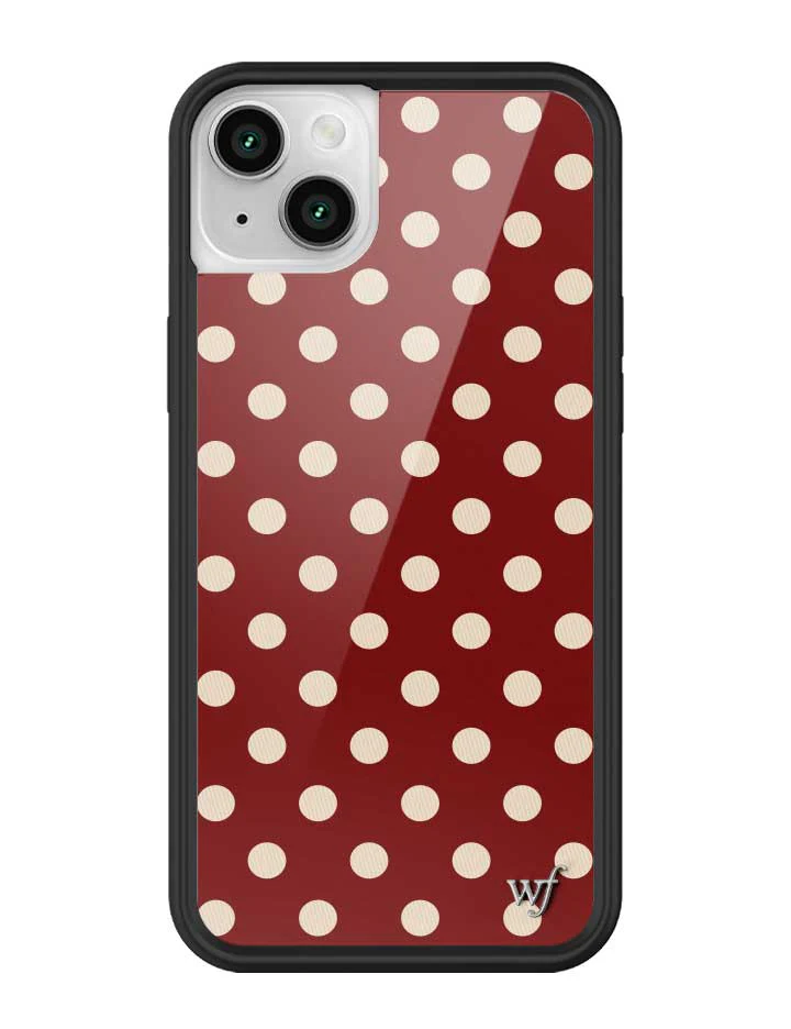Polka Dot | Burgundy and Cream iPhone Case - Image 39