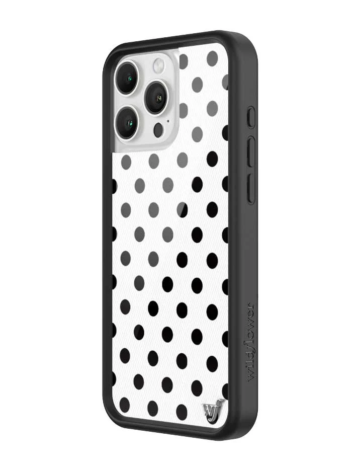 Polka Dot | White and Black iPhone Case - Image 14
