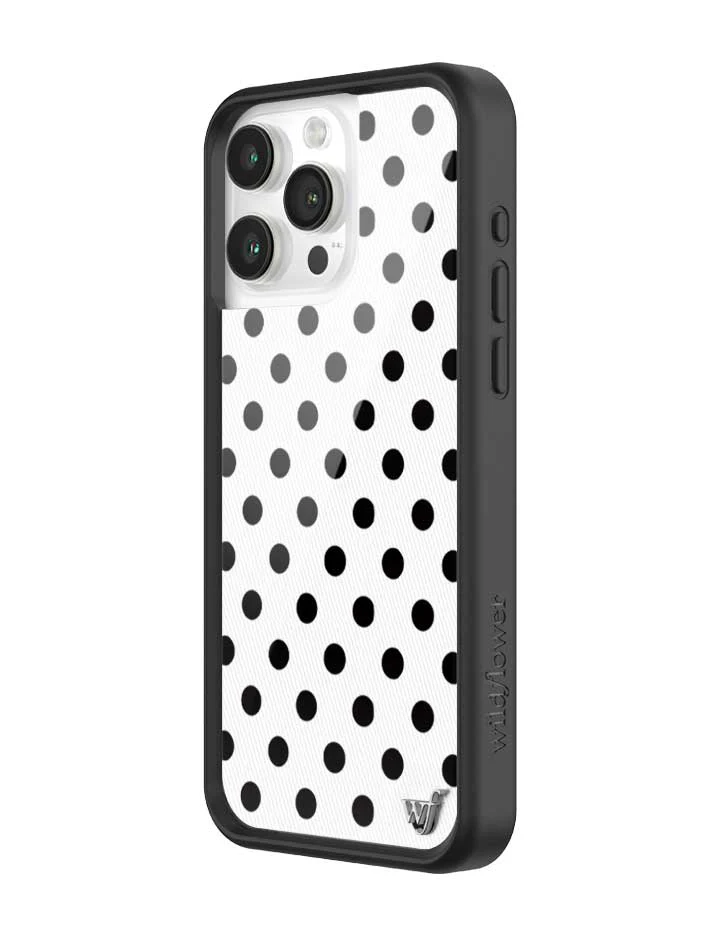 Polka Dot | White and Black iPhone Case - Image 24