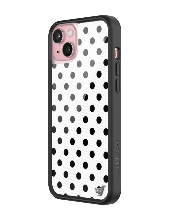 Polka Dot | White and Black iPhone Case - Image 26
