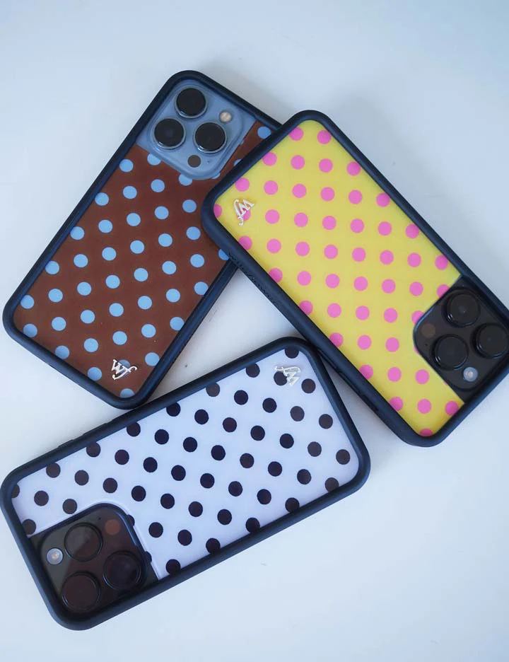 Polka Dot | White and Black iPhone Case - Image 44